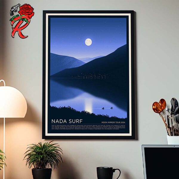 Nada Surf Moon Mirror Tour 2024 Home Decor Poster Canvas