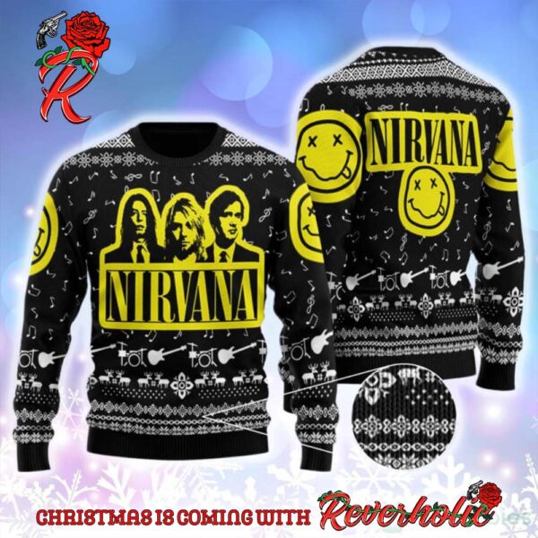 Nirvana Band Photo Ugly Christmas Sweater