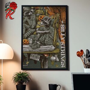 O Billy Where Art Thou Billy Strings Poster For Halloween Run 2024 Second Night In Baltimore Maryland On November 1 2024 Art By Dan Dippel Home Decor Poster Canvas