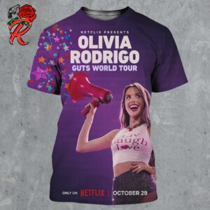 Olivia Rodrigo Guts World Tour Netflix Out On October 29 2024 All Over Print Shirt