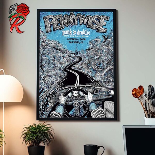 Pennywise Punk In Drublic Craft Beer 8 Music Festival In San Pedro California On October 6 2024 Wall Decor Poster Canvas