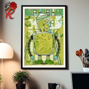 Phish LE Poster For Shows A Benefit For Divided Sky Foundation At MVP Arena In Albany New York On October 25 26 And 27 2024 Robot Artwork Home Decor Poster Canvas