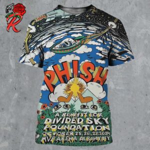 Phish Poster For Shows A Benefit For Divided Sky Foundation At MVP Arena In Albany New York On October 25 26 And 27 2024 All Over Print Shirt