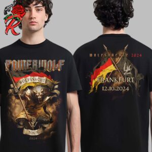 Powerwolf The Wolfsnachte Tour 2024 In Frankfurt City Shirt On October 12 2024 Merch Two Sides Unisex T-Shirt