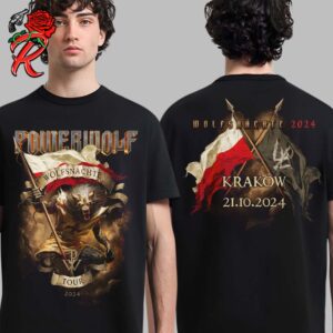 Powerwolf The Wolfsnachte Tour 2024 In Krakow City Shirt On October 21 2024 Merch Two Sides Unisex T-Shirt