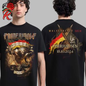 Powerwolf The Wolfsnachte Tour 2024 In Oberhausen City Shirt On October 18 2024 Merch Two Sides Unisex T-Shirt