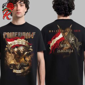 Powerwolf The Wolfsnachte Tour 2024 In Vienna City Shirt On October 23 2024 Merch Two Sides Unisex T-Shirt