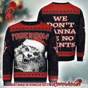 Powerwolf We Don’t Wanna Be No Saints 2024 Ugly Christmas Sweater