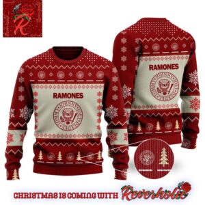 Ramones Music Band Logo Fan Gifts Ugly Christmas Sweater