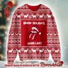 Rolling Stones Grinch Tongue Pattern Green Lips Ugly Christmas Sweater