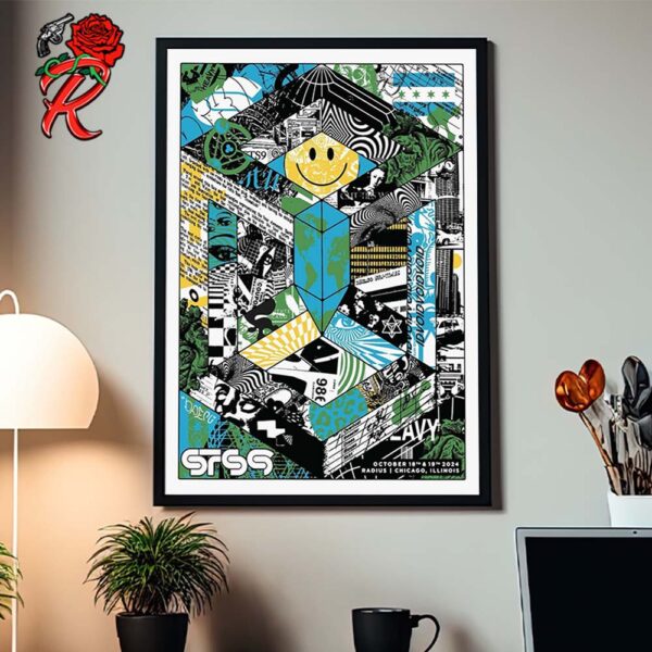 STS9 Merch Poster For Chicago Illinois At Radius On October 18 And 19 2024 Home Decor Poster Canvas