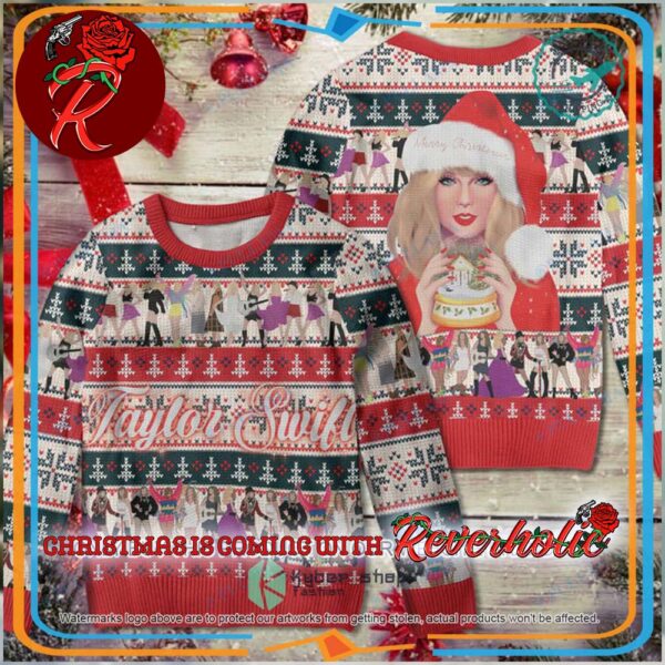 Santa Taylor Swift Xmas Gifts For Swifties 2024 Christmas Ugly Sweater