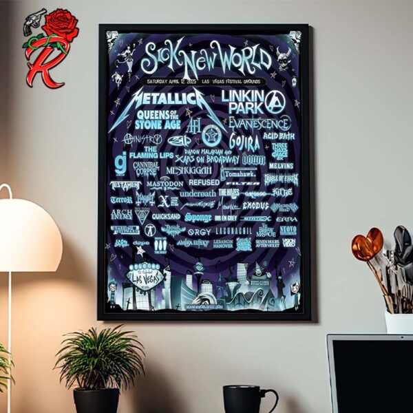 Sick New World 2025 Festival Lineup Announced For Las Vegas On April 12 2025 Home Decor Poster Canvas