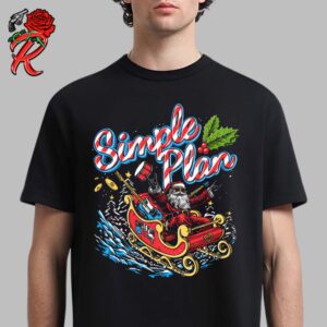 Simple Plan Band Santa Claus Sleigh Christmas Gift 2024 Unisex T-Shirt