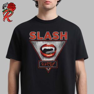 Slash Lady Fangs Vampire Vintage Halloween 2024 Unisex T-Shirt