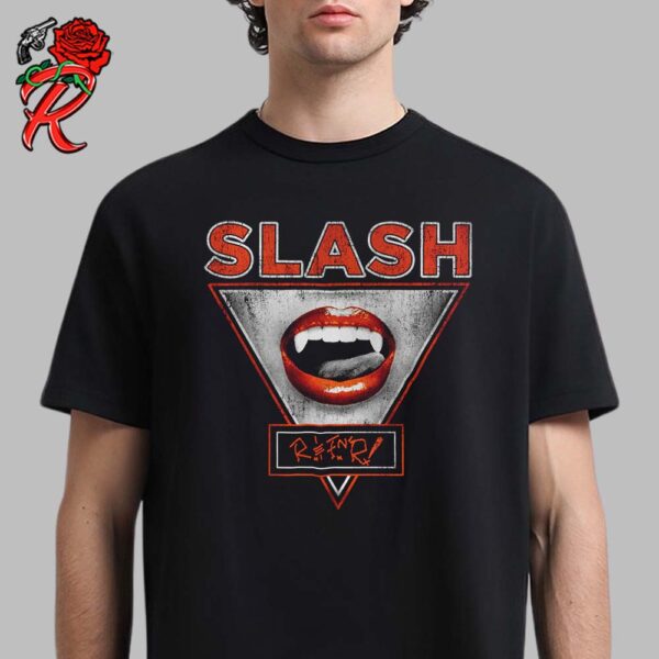 Slash Lady Fangs Vampire Vintage Halloween 2024 Unisex T-Shirt