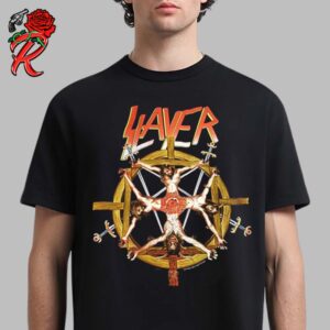 Slayer Crucifixion Wheel Tee Fall Collection 2024 Unisex T-Shirt