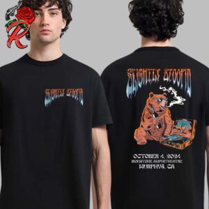 Slightly Stoopid Merch Tee For Murphys California At Ironstone Amphitheatre On October 4 2024 Art By Joao Gabriel Chillin Bear Artwork Two Sides Unisex T-Shirt