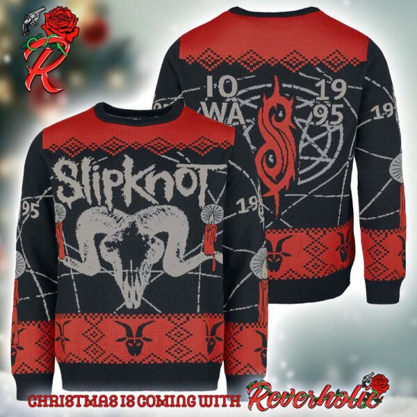 Slipknot Goat Head Iowa 1995 Tribute 2024 Ugly Christmas Sweater Jumper