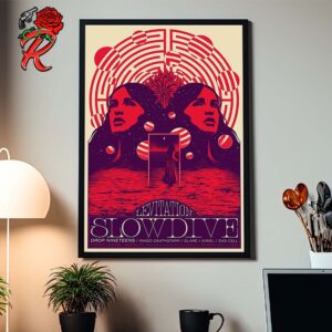 Slowdive Poster For Show At Levitation 2024 In Farout Lounge In Austin Texas On November 3 2024 Home Decor Poster Canvas