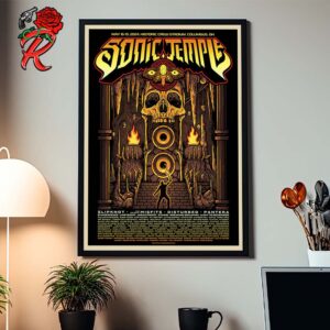 Sonic Temple Art And Music Festival 2024 Official Poster For Columbus Ohio At Historic Crew Stadium On May 16 To 19 2024 Full Lineup Home Decor Poster Canvas