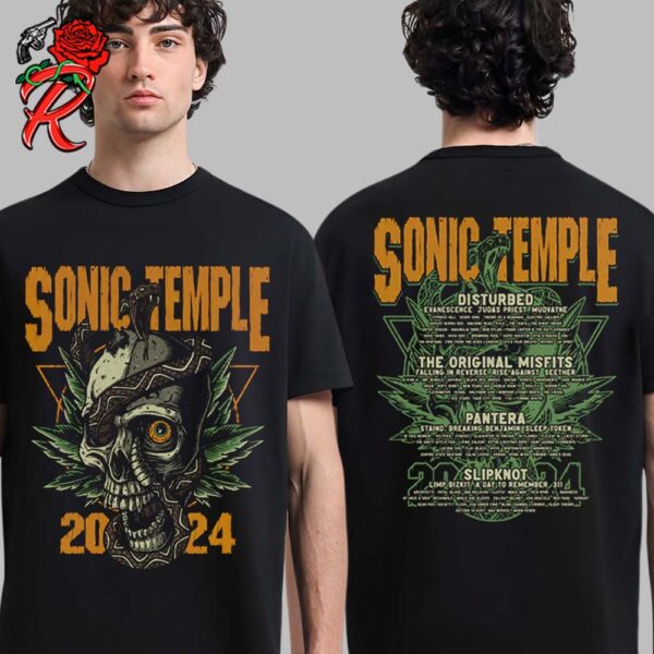 Sonic Temple Fest 2024 Deathrattle With Full Lineup Two Sides Unisex T-Shirt