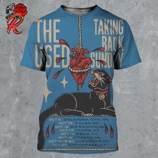 Talking Back Sunday And The Used Tour On October 2024 Tour Dates List All Over Print Shirt