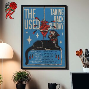 Talking Back Sunday And The Used Tour On October 2024 Tour Dates List Home Decor Poster Canvas