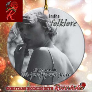 Taylor Swiff In The Folklore Of The Season Christmas Ceramic Ornament Gift for Swifties