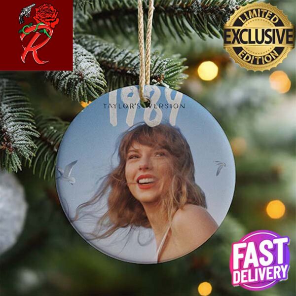 Taylor Swift 1989 Taylor Version Album Cover 2024 Xmas Holiday Gift Ceramic Christmas Decorations Ornament