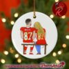 Taylor Swift And Travis Kelce Couple Love You To The Moon And Back Personalized Christmas Tree Decorations Ornament