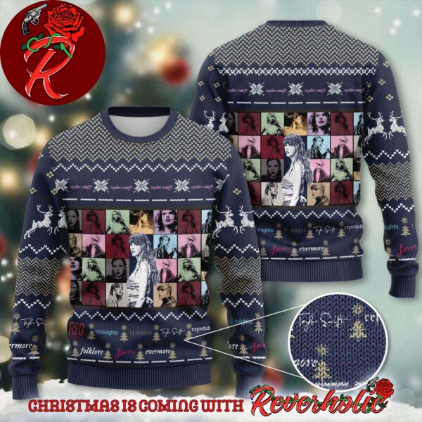 Taylor Swift Best Of Song The Eras Tour Cover Art Xmas Gift For Fans Ugly Christmas Sweater Jumper