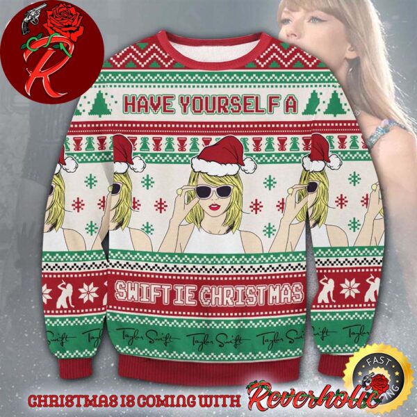 Taylor Swift Have Yourself A Swiftie Christmas Knitted Ugly Christmas Sweater