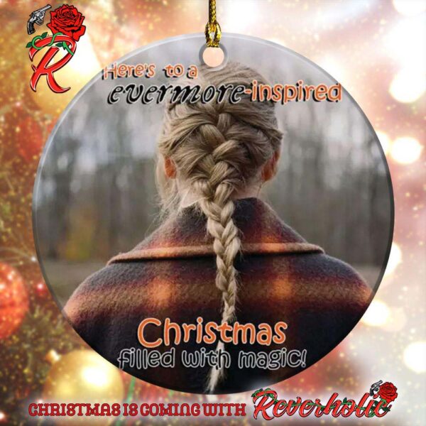 Taylor Swift Here Is To A Evermore Inspired Christmas Filled With Magic Ceramic Christmas Tree Ornament