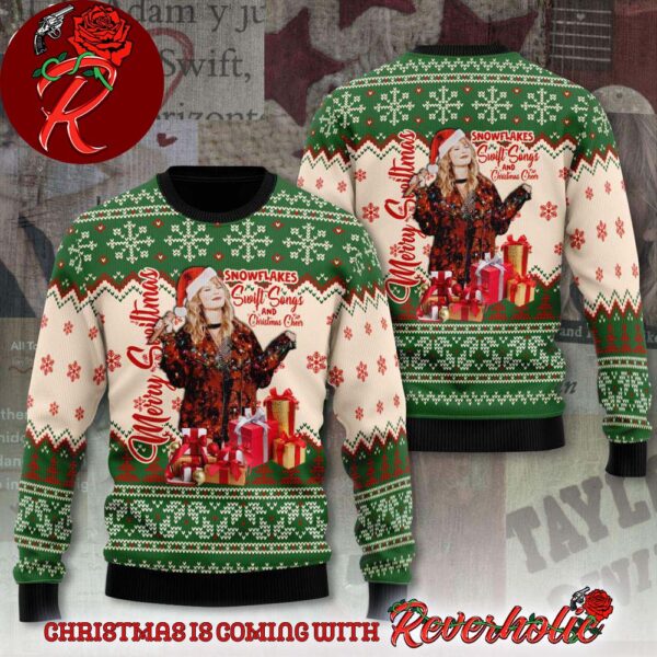 Taylor Swift Merry Swiftmas Snowflakes Swift Songs And Christmas Cheer Ugly Christmas Sweater