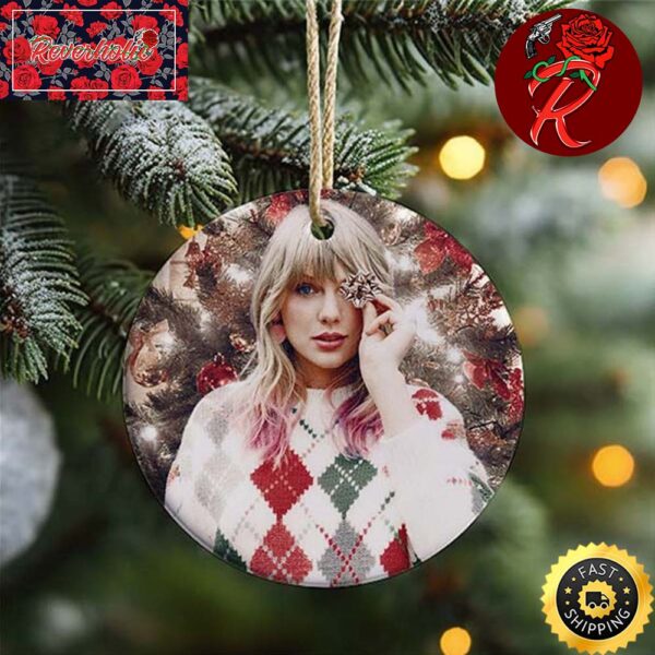 Taylor Swift Posing Christmas Tree 2024 Swifties Holiday Gift Christmas Ornament