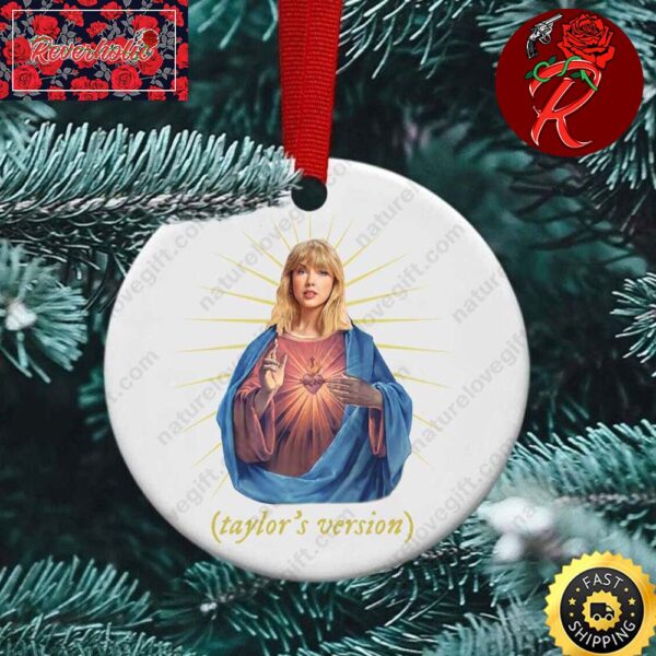 Taylor Swift Taylors Version Jesus Christmas Ornament Swiftmas Swifties Gift 2024