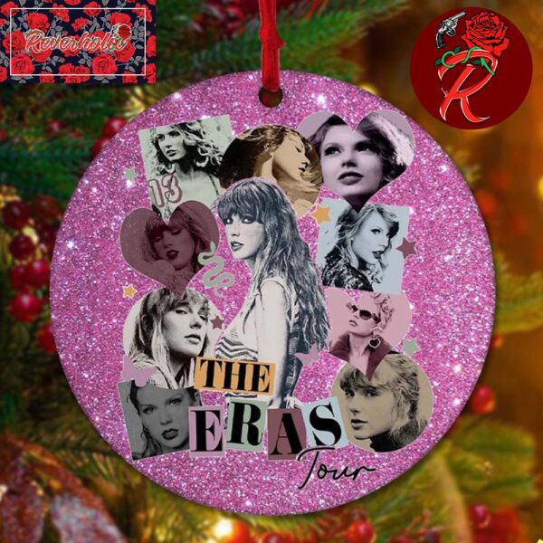 Taylor Swift The Eras Tour 2024 Pink Glitter Christmas Tree Decorations Ornament