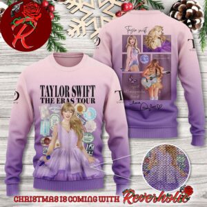 Taylor Swift The Eras Tour Cartoon Style Knitted Ugly Christmas Sweater