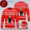 Taylor Swift With Santa Hat Merry Christmas Swiftmas Knitted Ugly Christmas Sweater