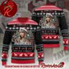 Taylor Swift With Santa Hat And Signature Red Knitted Ugly Christmas Sweater