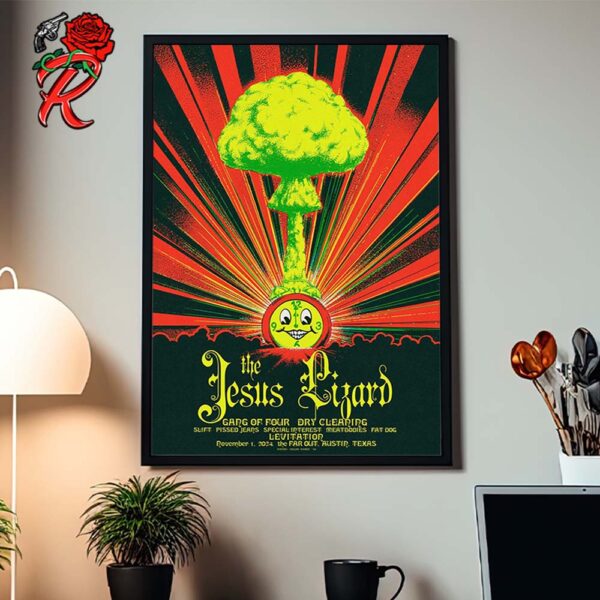 The Jesus Lizard Official Poster Return To Austin Texas At The Far Out On November 1 2024 With Full Lineup Home Decor Poster Canvas