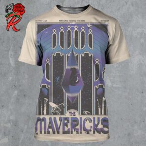 The Mavericks Official Poster For Detroit Michigan At Masonic Temple Theatre All Over Print Shirt