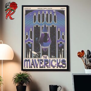 The Mavericks Official Poster For Detroit Michigan At Masonic Temple Theatre Home Decor Poster Canvas