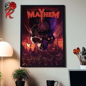 The Mayhem Fest 2024 Official Poster In San Bernardino California At Glen Helen Amphitheater On October 12th 2024 The Twilight Of The Gods Home Decor Poster Canvas