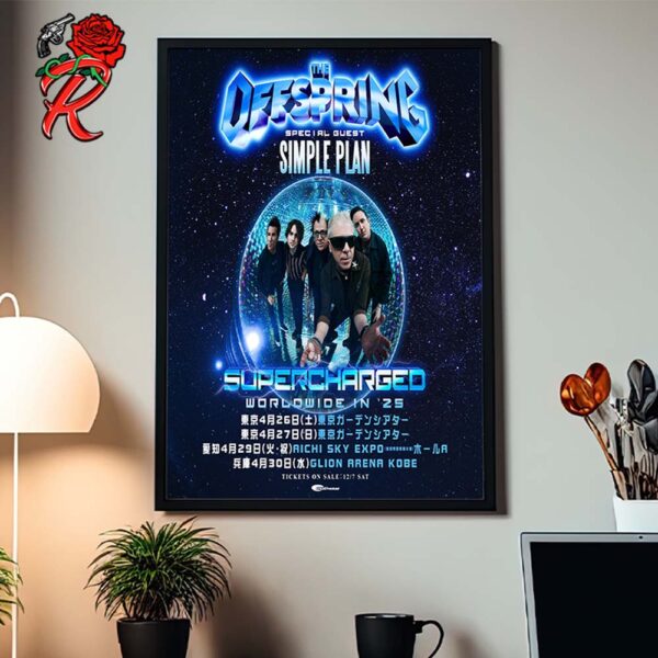 The Offspring Supercharged Worldwide In 25 Head To Japan On April 2025 Wall Decor Poster Canvas