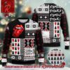 The Rolling Stones Hackney Diamonds Tongue Logo With Santa Hat 2024 Ugly Christmas Sweater