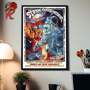 The String Cheese Incident Official Poster For 4 Nights Halloween Run In Brooklyn Philadelphia And Port Chester The Astronaut With The Guitar Art Home Decor Poster Canvas