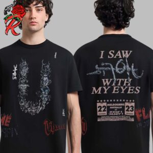 Travis Scott Utopia Circus Maximus Melbourne Australia 2024 Shows Merch On October 22 And 23 I Saw Utopia With My Eyes Two Sides Unisex T-Shirt