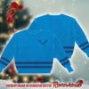 Weezer Logo Signature Blue Ugly Christmas Sweater